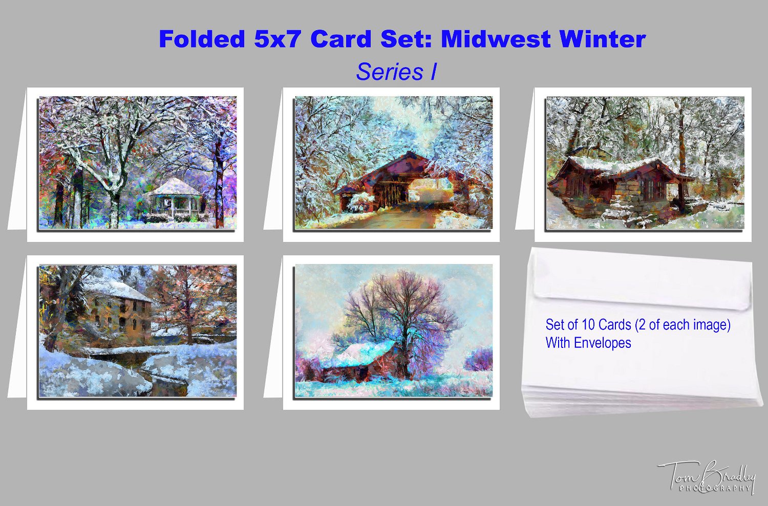(10) Greeting Cards - Midwest WInter 1 